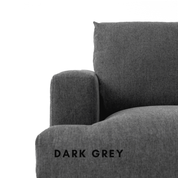 Benji 2.5 Sectional, Liverpool Dark Grey, Q-Living Furniture