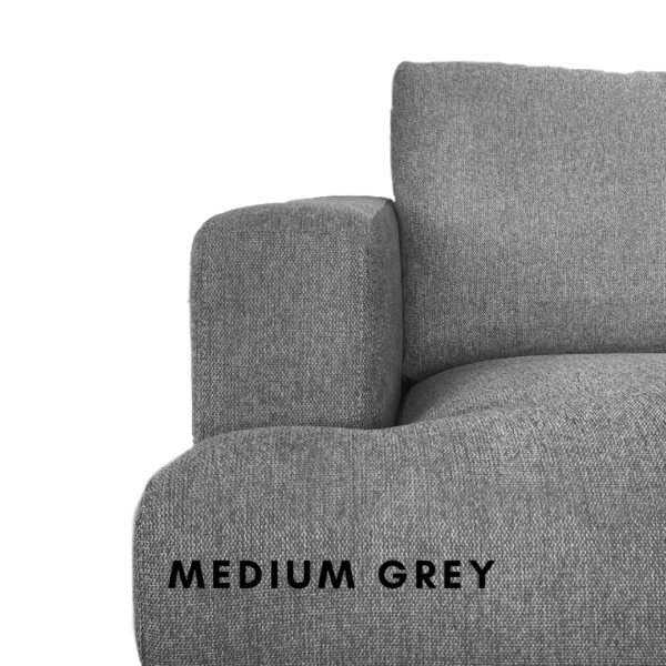 Benji 2.5 Sectional, Liverpool Medium Grey, Q-Living Furniture
