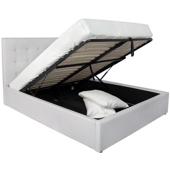 May Storage Bed Q Living Furniture, Upholstered Bed Frame With Storage Canada