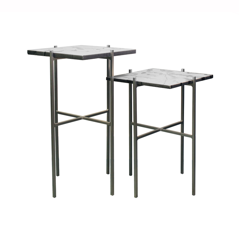 Earth Wind & Fire Graphite Stone Side Tables