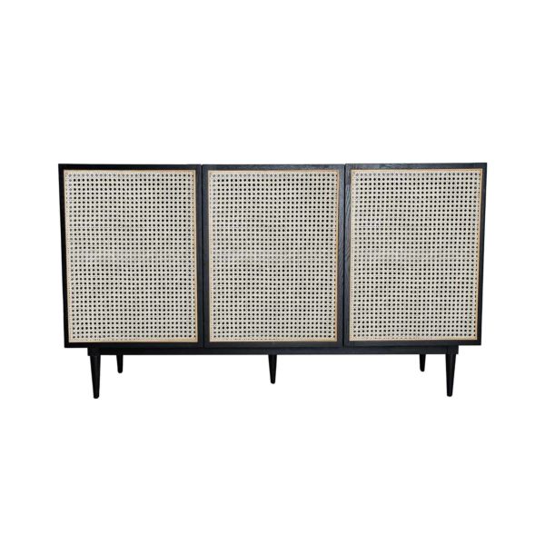 Cane Sideboard, Black, Q-Living Furniture