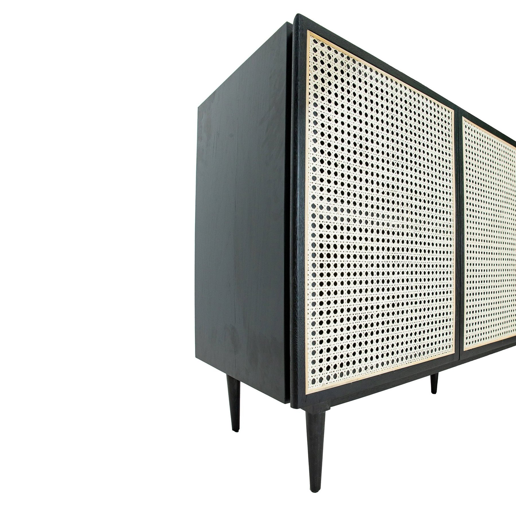 Cane Sideboard, Black, Q-Living Furniture