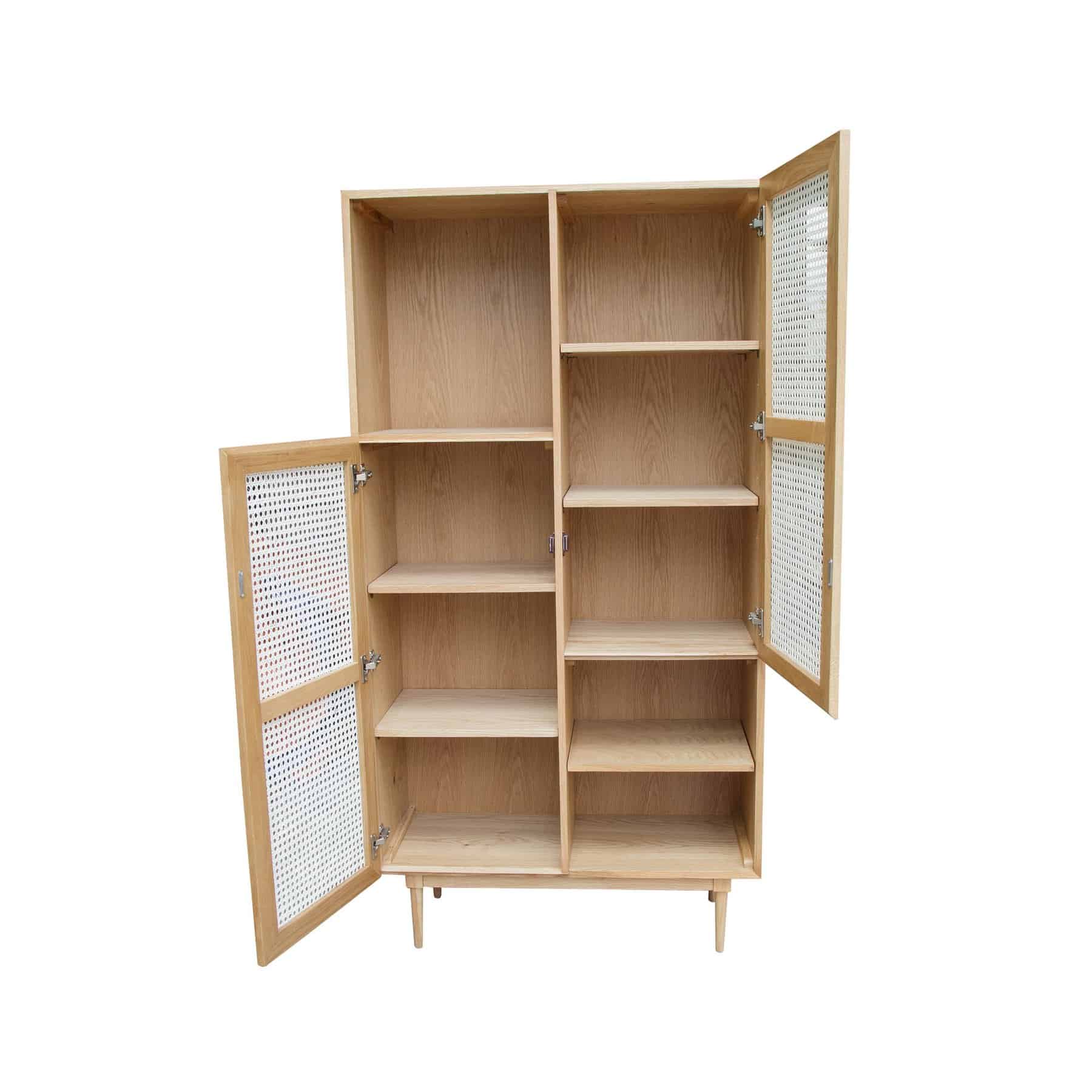 Cane Bookcase, Natural, Q-Living Furniture