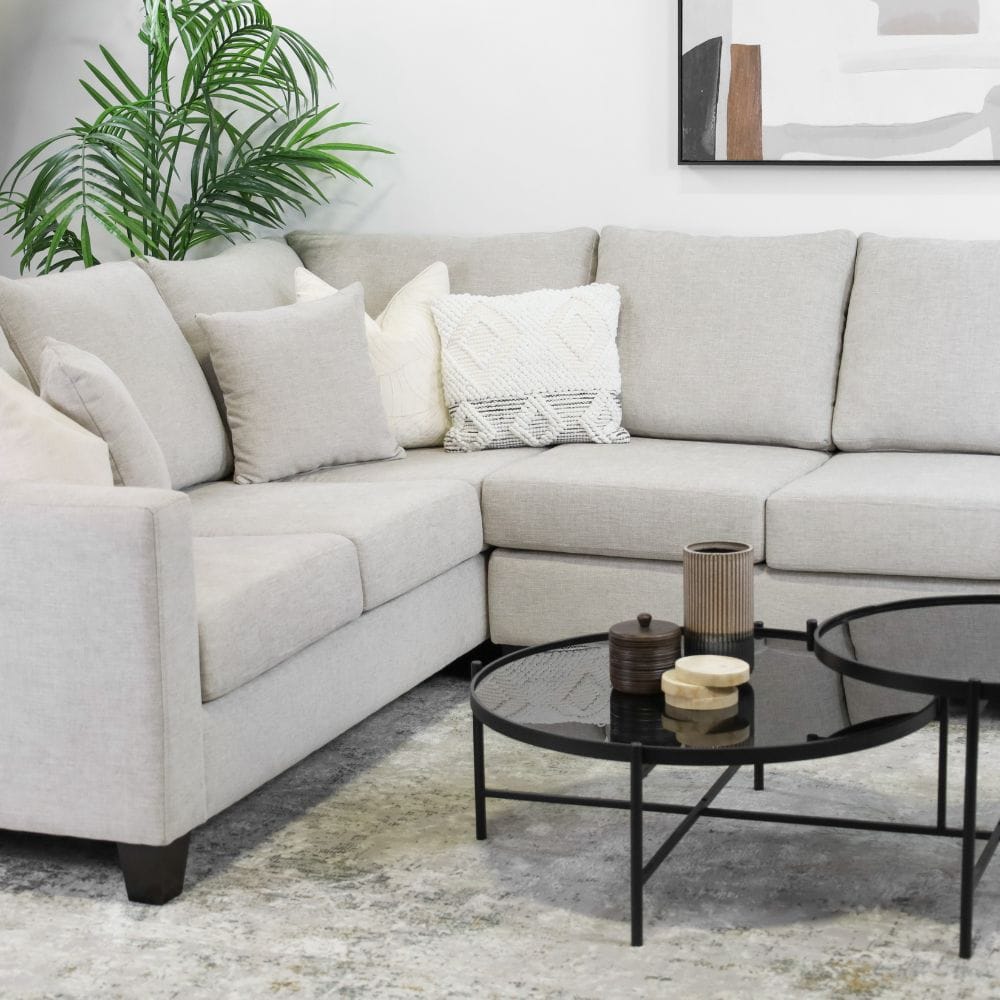 Sectional Couch with cushions- Yates 905 Pewter
