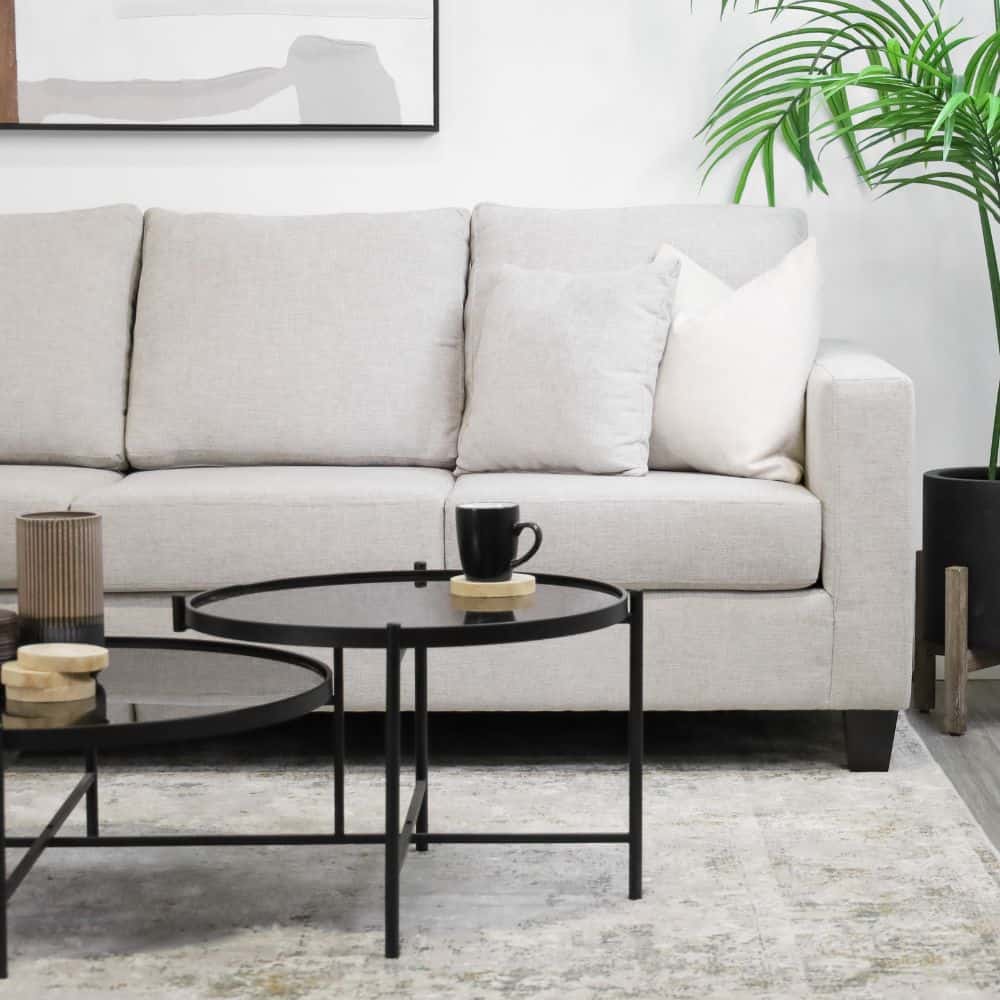 Sectional Couch with coffee table - Yates 905 Pewter