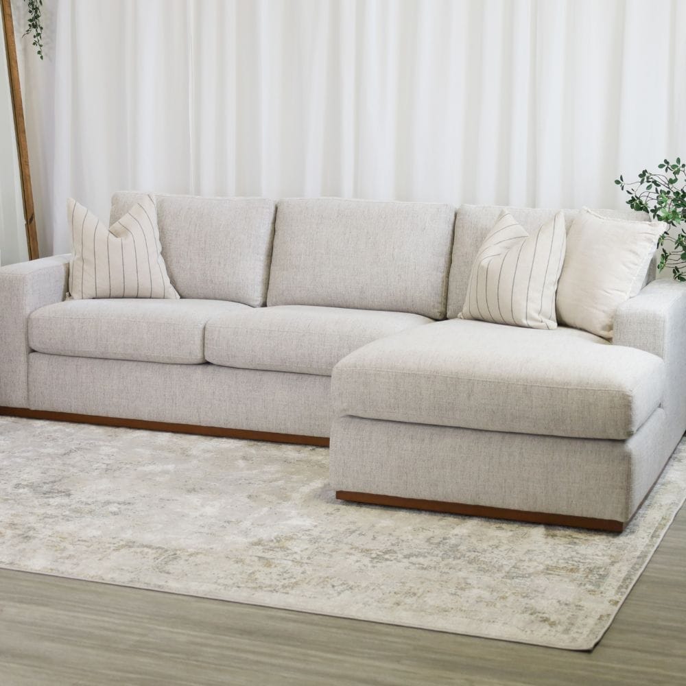 tweed cobblestone sectional couch