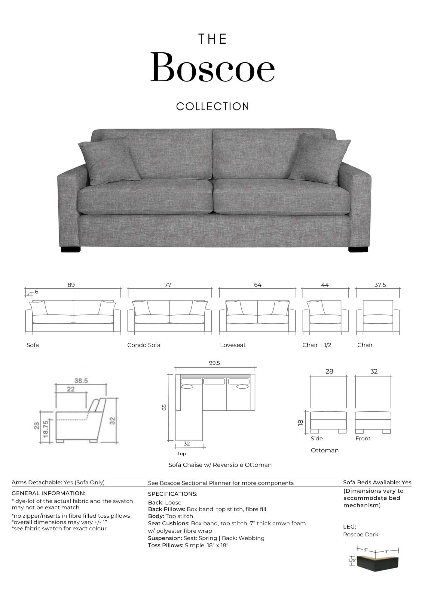 Boscoe Custom Canadian Made Sofa