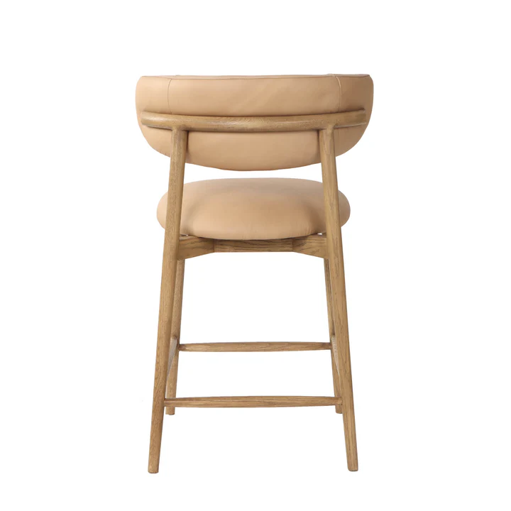 Milo Counter Stool Back - Tan Leather