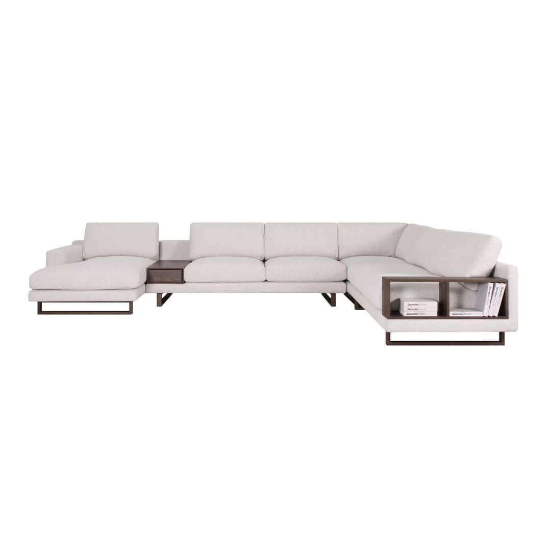 Banff U-Shape Sectional - Cream - Left Hand Facing