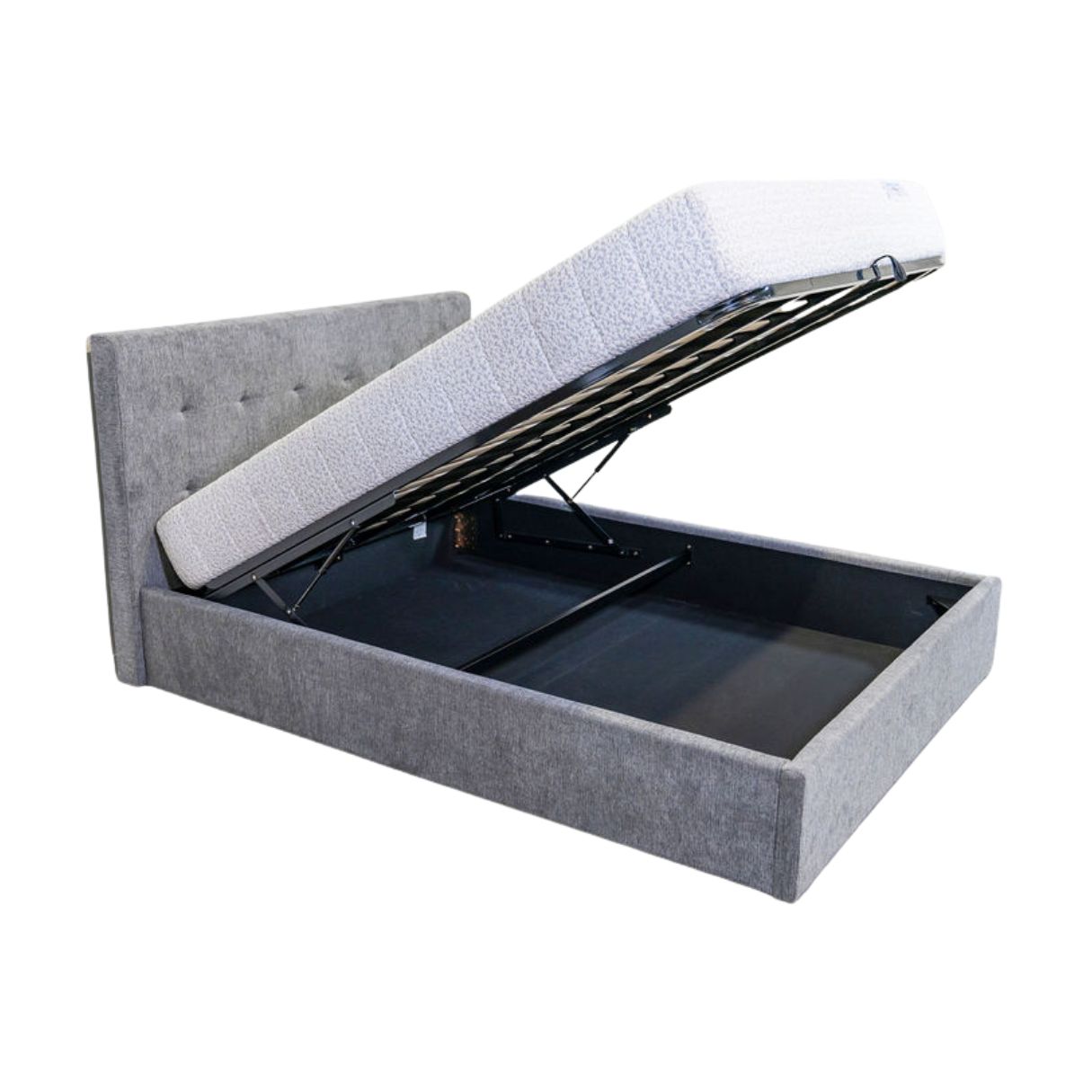 Albany Storage Bed - King, Dark Grey
