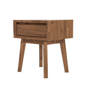 Gia 1 Drawer Nightstand - Warm Pecan